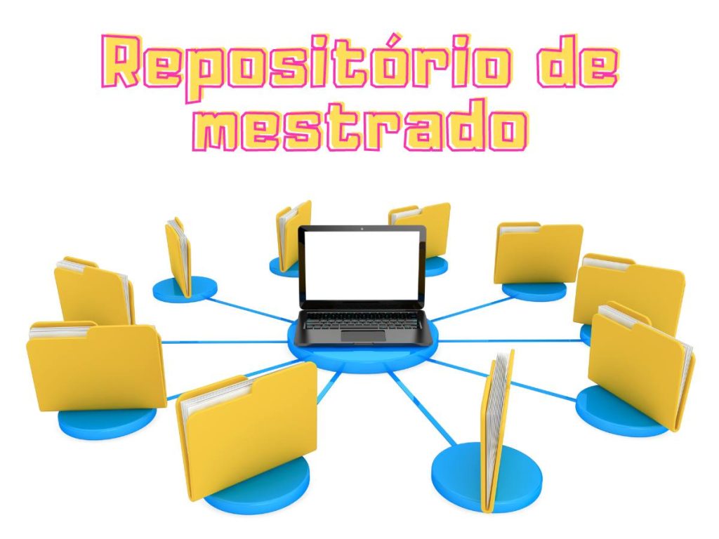 Computadores conectados em rede, simbolizando o acesso digital a um repositório de mestrado.