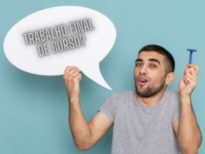 Homem refletindo sobre o que é um Trabalho Final de Curso e como conquistá-lo